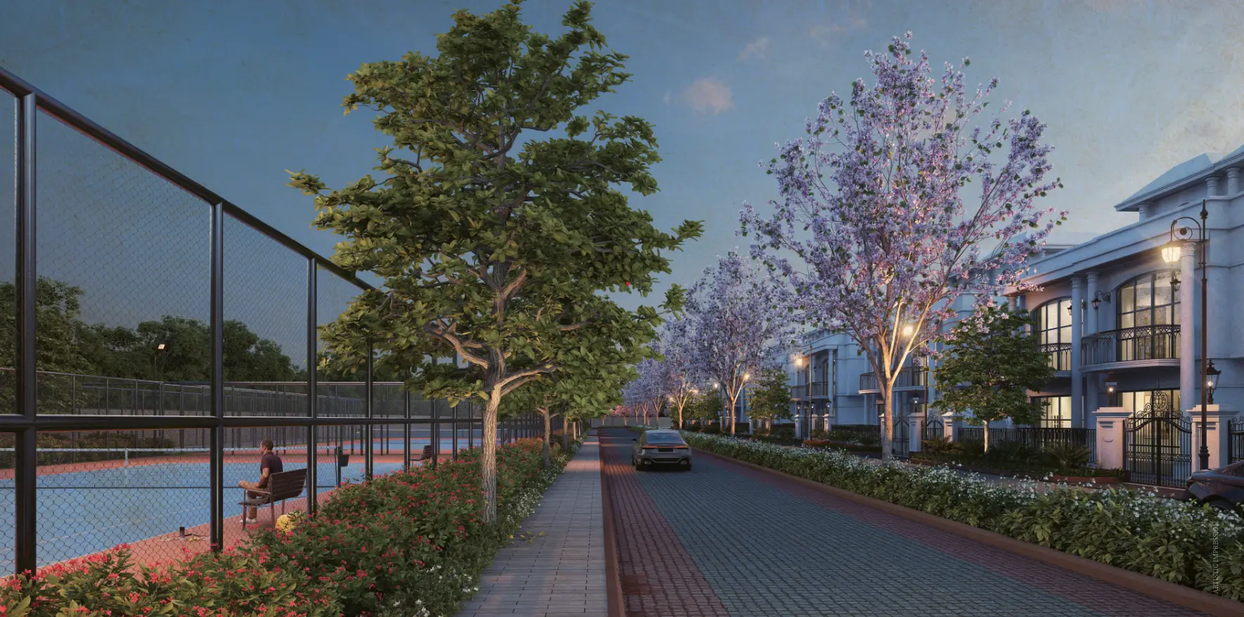 Eldeco Raisina Estate Open Green Courtyard Layout Elevation