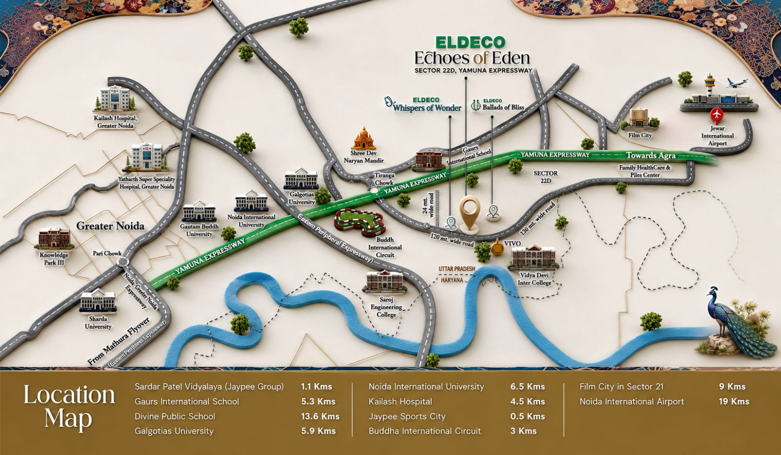 Eldeco Echoes of Eden location map — Sector 22D, Yamuna Expressway, Greater Noida